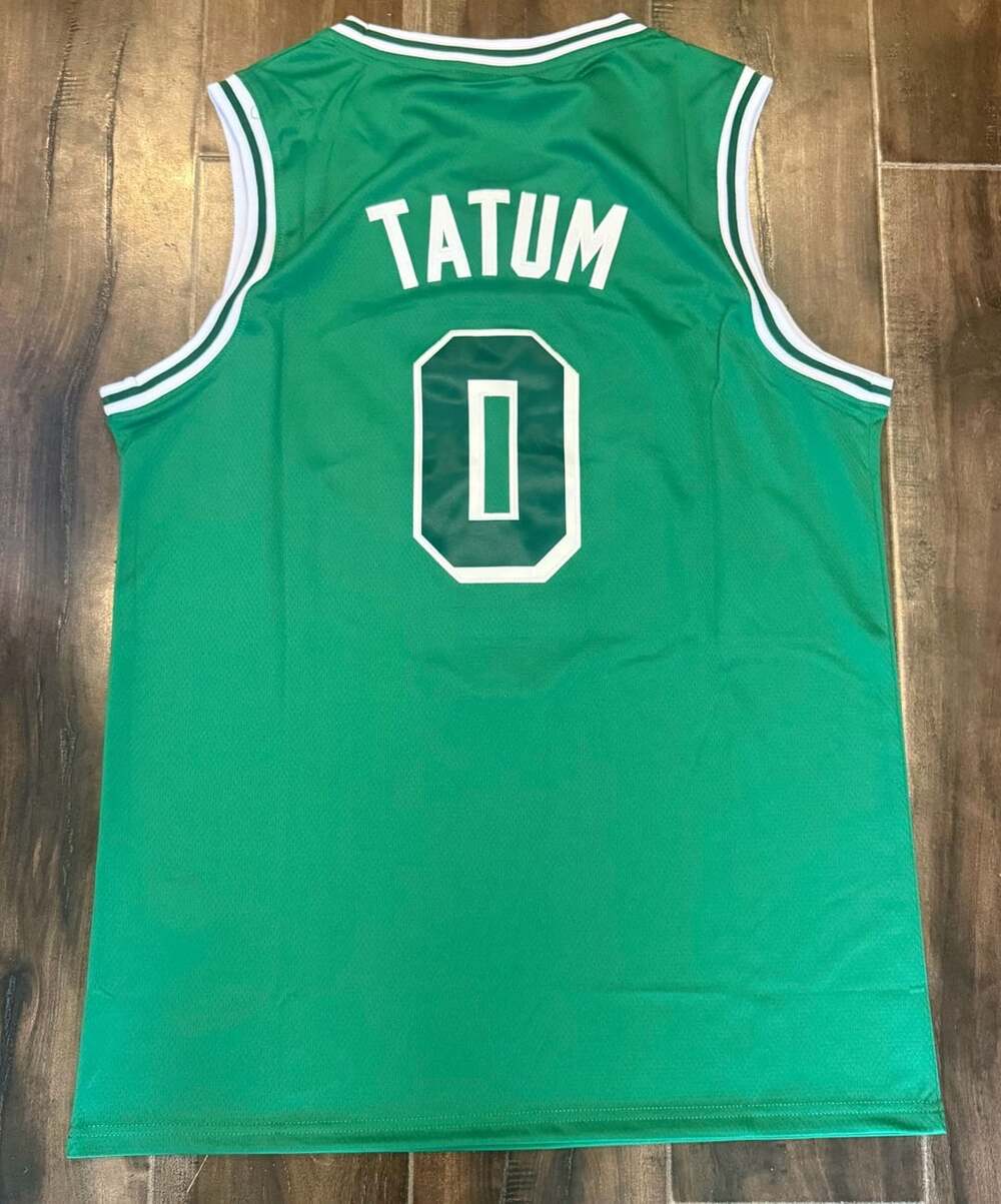 Boston Celtics Jayson Tatum Size L Green #0 Basketball Jersey